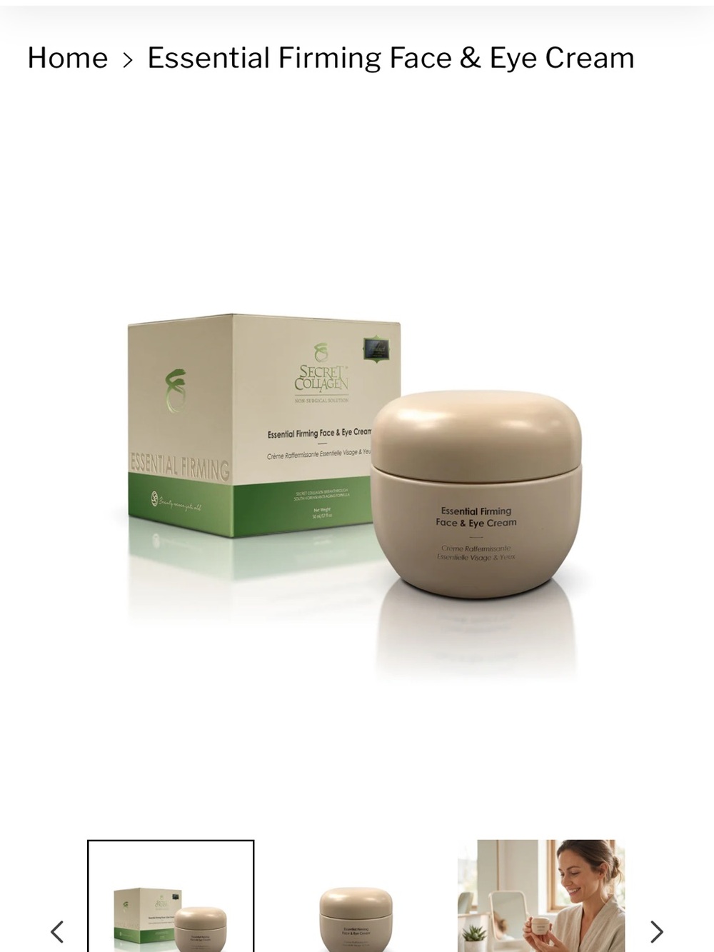 Secret Collagen Essential Firming Face & Eye Cream